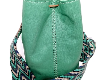 Mochila aus Agua-Marino-Leder – großes Modell