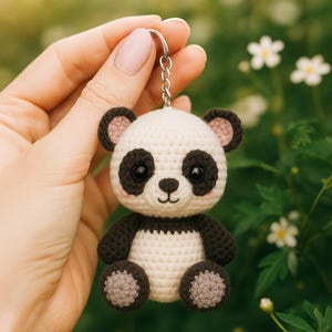 Crocheted Panda Amigurumi | Handmade Panda Plush Toy | Cute Crochet Animal Doll | Baby Shower Gift