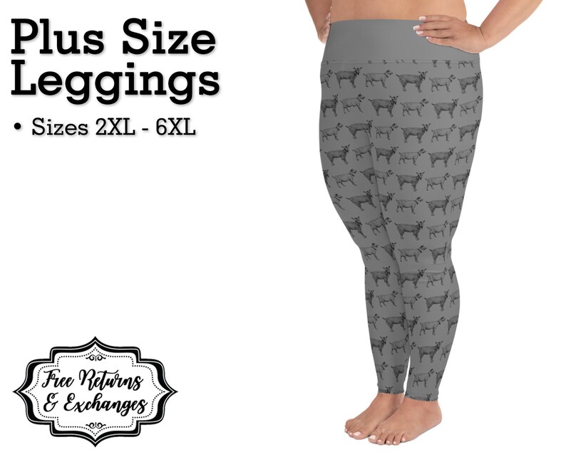 Goat Plus Size Leggings 2xl 3xl 4xl 5xl 6xl Yoga Pants Etsy