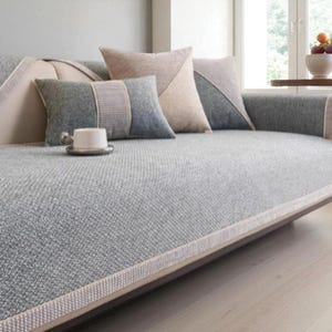 Soft Cotton Sofa Cover with Breathable Fabric – Universal Fit, All-Season Comfort & Modern Style – Washable and Durable Protector