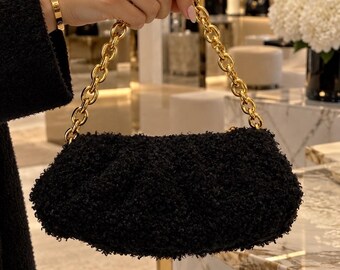 Trendy teddy winter fur bag