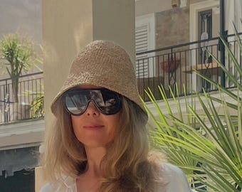 Woven Raffia Summer Hat.Twig Bag