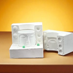 Customizable Plaster Mold for Face Mugs - Handless Slipcasting Tool