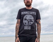 Minnesota State Seal T-Shirt. Vintage Style Soft Unisex Men 39 s Slim Fit and Women 39 s Tee