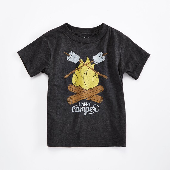 Marshmallow Summer Camp T-Shirt Happy Camper Tee Marshmallow Summer Camp T-Shirt Happy Camper Tee
