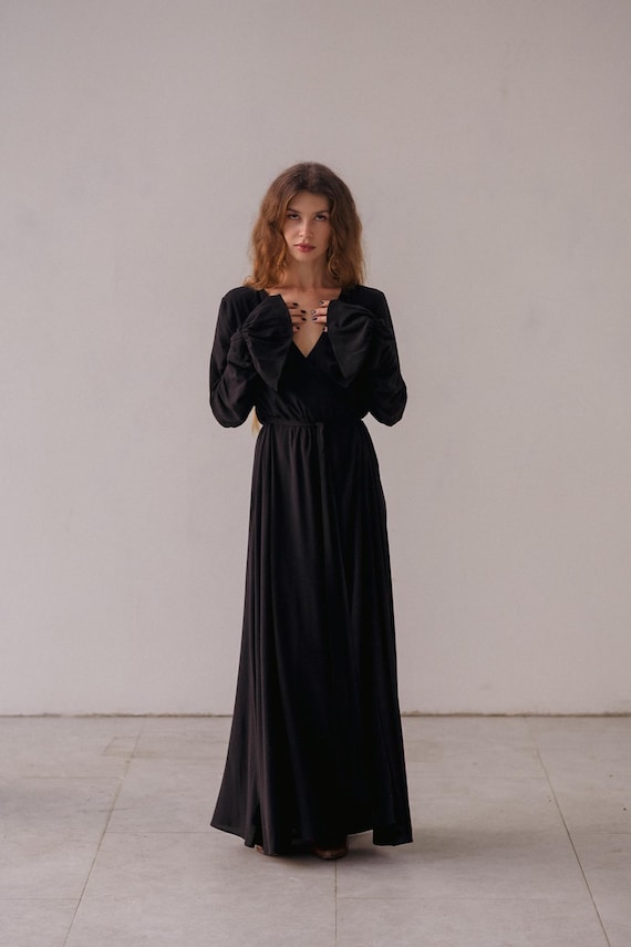 viscose maxi dress RISLA - Printed Viscose Maxi Dress With Lace-Up Detail