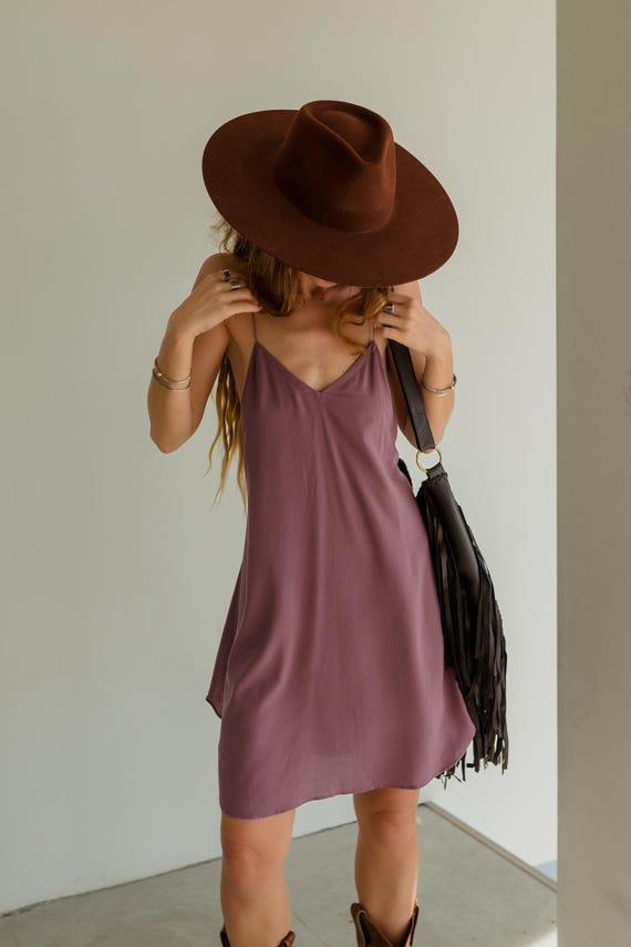 mini purple slip dress Purple Satin Dress - Cowl-Front Halter Dress - Mini Slip Dress
