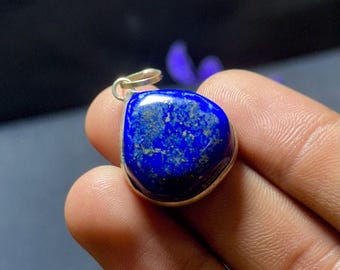 Echte lapis lazuli-hanger: perenkristalketting bedel alledaags cadeau (19×19 mm)