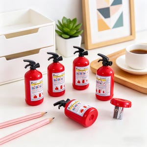 Cute and creative fire extinguisher cartoon manual single-hole pencil sharpener pencil sharpener