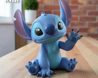 Stitch Figure 3D Model, Printable Statue STL File
