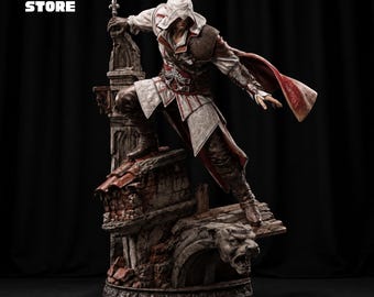 Ezio STL File, Ezio Assassin's Creed 3D Model, 3D Printable Ezio Auditore Statue, Ezio Figure 3D Print