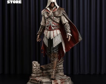 Ezio Figure STL File, Ezio Assassin's Creed 3D Model, 3D Printable Ezio Auditore Statue, Ezio Figure 3D Print