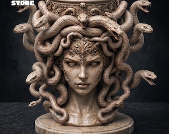 Medusa Planter STL File, 3D Model, 3D Printable Figure
