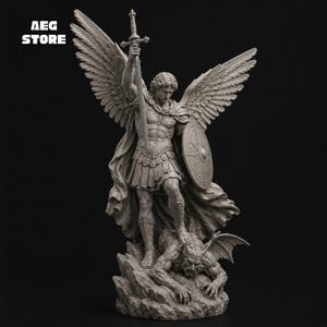 File STL dell'Arcangelo Michele, statua stampabile in 3D (modello 3D)
