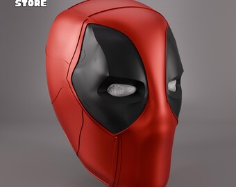 3D Printable Deadpool Mask with Magnetic Connections (STL File)