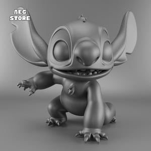 Stitch Figure 3D Model, Printable Statue STL File