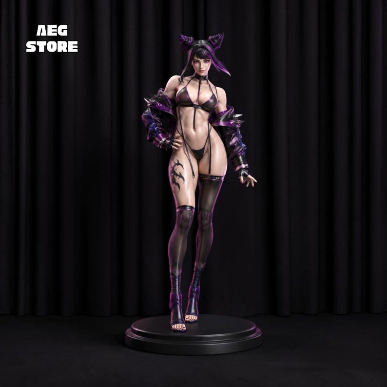 Juri Han STL File, Juri Han Street Fighter 3D Model, 3D Printable Juri Han Statue STL