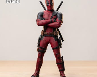 Deadpool Figure 3D Model, Printable Statue STL File