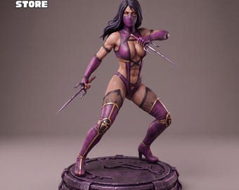 Archivo STL de figura de Mileena, modelo 3D de figura de Mileena Mortal Kombat, estatua STL de Mileena imprimible en 3D