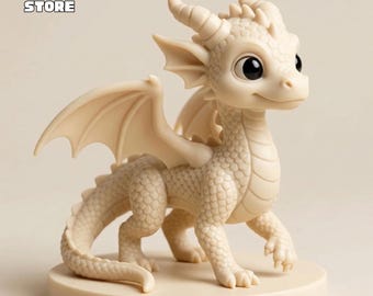 Figura de dragón bebé en formato STL, modelo 3D, estatua imprimible (descarga digital).