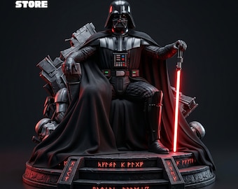 Darth Vader Figure STL File, Darth Vader Star Wars 3D Model File, 3D Printable Darth Vader Statue STL File