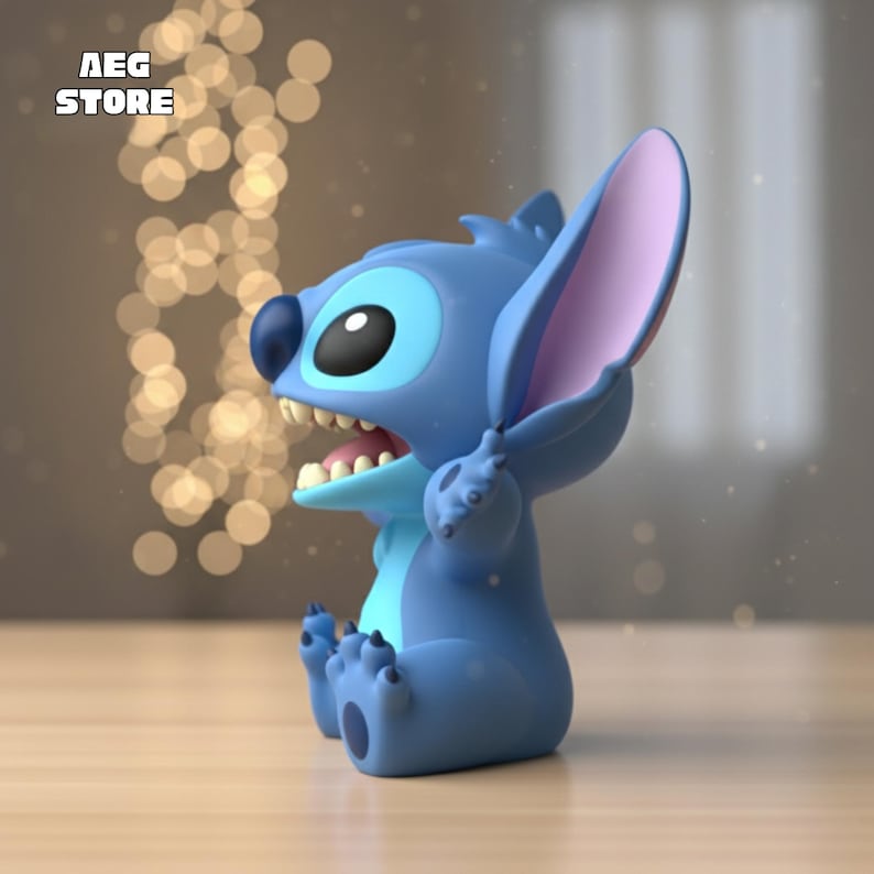 Stitch Figure STL File, Stitch Figure 3D Model, 3D Printable Stitch Statue STL File