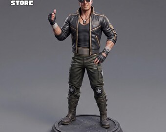 Figura de Johnny Cage en formato STL, modelo 3D de Johnny Cage de Mortal Kombat, estatua de Johnny Cage imprimible en 3D en formato STL.