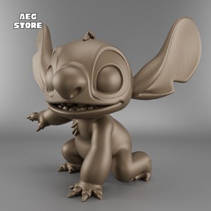 Stitch Figure 3D Model, Printable Statue STL File