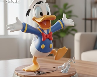 STL-bestand Donald Duck-figuur, 3D-model Donald Duck Disney, Donald Duck-standbeeld STL-bestand