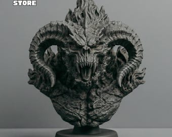 Archivo STL del busto de Balrog, modelo 3D de Balrog de El Señor de los Anillos, estatua de Balrog imprimible en 3D (archivo STL)