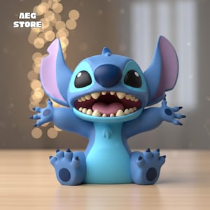 Stitch Figure STL File, Stitch Figure 3D Model, 3D Printable Stitch Statue STL File
