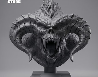 Archivo STL del busto de Balrog, modelo 3D de Balrog de El Señor de los Anillos, estatua de Balrog imprimible en 3D (archivo STL)