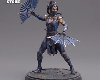 Archivo STL de figura de Kitana, modelo 3D de figura de Mortal Kombat de Kitana, estatua STL de Kitana imprimible en 3D