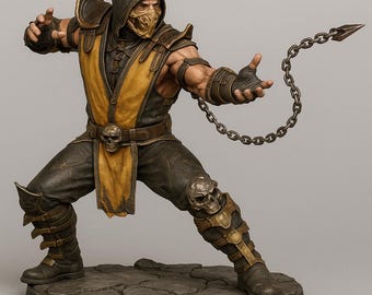 Archivo STL del modelo 3D de Scorpion: Figura de Mortal Combat