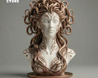 Busto de Medusa, modelo 3D, archivo STL, figura de estatua imprimible
