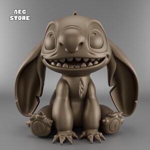 Stitch Figure 3D Model, Printable Statue STL File