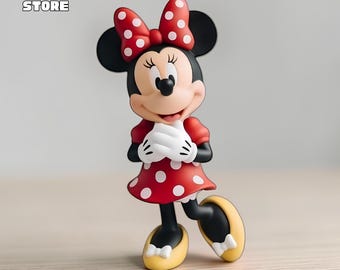 Minnie Mouse 3D Model, Printable Statue STL File