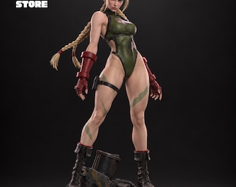 Cammy Figure STL File, Cammy Street Fighter 3D Model, 3D Printable Cammy Statue STL