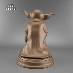 Yoda Figure STL File, Yoda Star Wars 3D Model File, 3D Printable Grogu Statue STL File