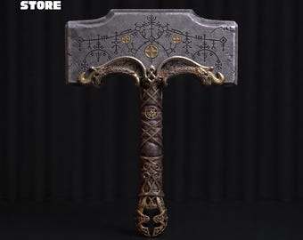 Mjolnir 3D Model STL File, God of War Hammer for 3D Printing