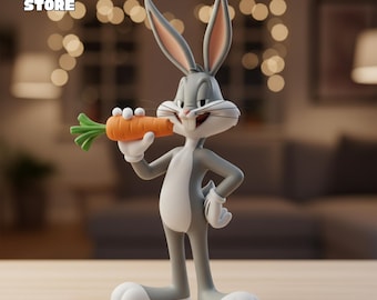 Archivo STL de figura de Bugs Bunny, modelo 3D de Bugs Bunny Disney, archivo STL de estatua de Bugs Bunny