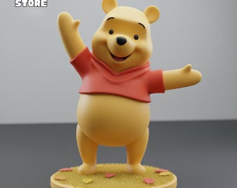 Winnie The Pooh Figure STL File, 3D Printable Statue (STL Download)