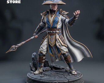 Archivo STL de la figura de Raiden, modelo 3D de la figura de Raiden de Mortal Kombat, estatua de Raiden imprimible en 3D (archivo STL)