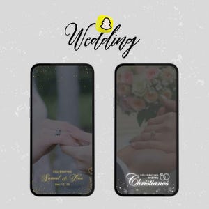 Personalized Wedding Snapchat Filter: Glitter Geofilter Design