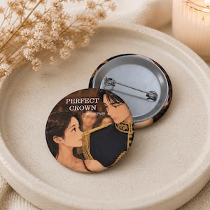 Spilla con corona perfetta, spilla per fan di K-drama, spilla romantica per drama coreani, accessorio per fan di livello reale, regalo per fan di K-drama coreani