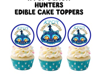 kpop demonenjagers-cupcaketoppers, K-pop demonenjagers eetbare cupcaketoppers