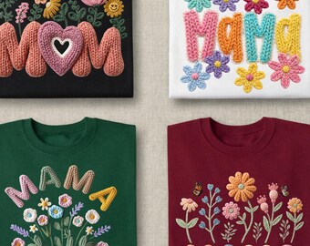 MAMA Flower Shirt,Colorful Floral Mother's Day Tee,Aesthetic Mama Shirt,Retro Flower Mom Shirt,Best Mom Ever Gift for Her,Floral Mama Shirts