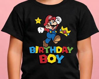 Super Birthday Boy Tee,Video Game Birthday Party Tee,Gamer Boy Gift,Birthday Boy Outfit,Kids Game Theme Tee,Retro Gaming Gift,Super Birthday