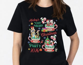 Mickey Christmas Shirts 2026,Very Merry Christmas Party shirt,Disney Holiday Shirts,Family Matching Xmas Gift,Disney Mickey Christmas Shirts