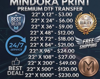 Custom DTF Transfer Personalized Heat Press Transfers Full-Color Printable DTF Transfers Hot Peel Dtf Gang Sheet